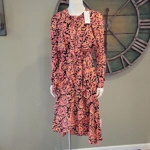 Vintage Mayle La Feminine Simo Dress In Tropicalia Neon